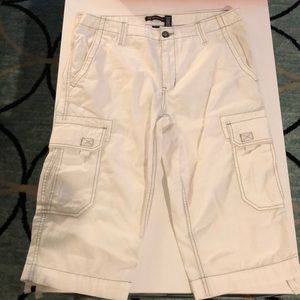 Inc. International white cargo shorts